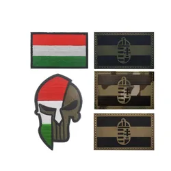 Parche reflectante IR bandera de Hungría con velcro para MOLLE