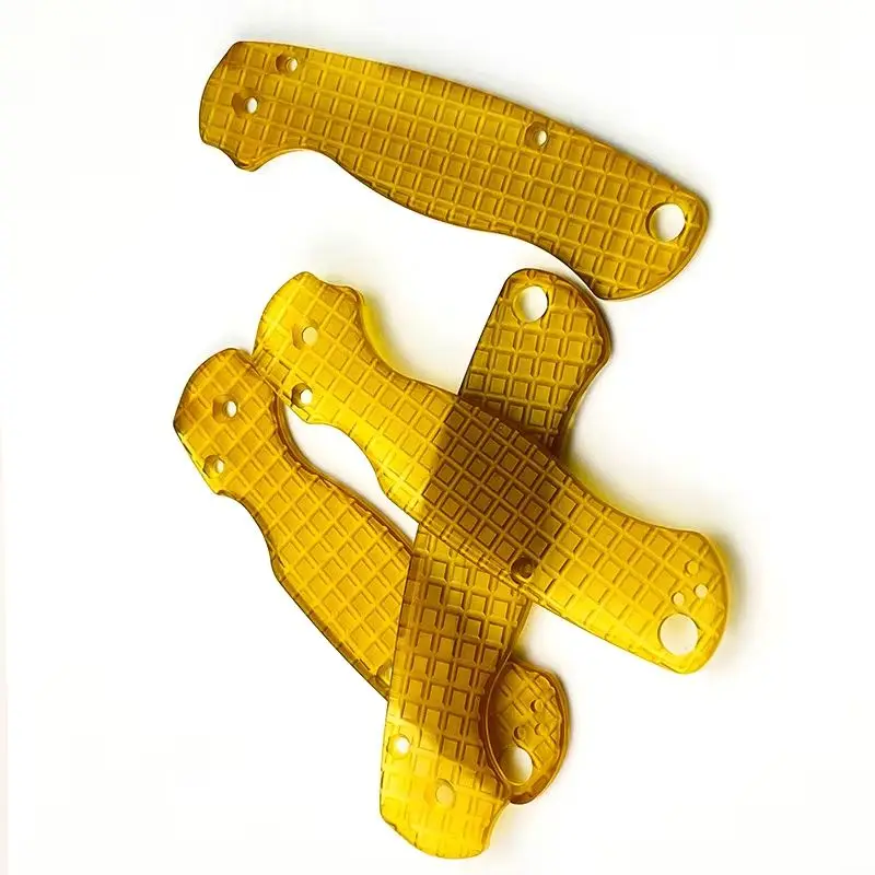 Cuchillo plegable personalizado PEI, parches de básculas con mango transparente para cuchillos Spyderco C81 Paramilitary 2 Para2, reemplazo de agarre - imagen 2