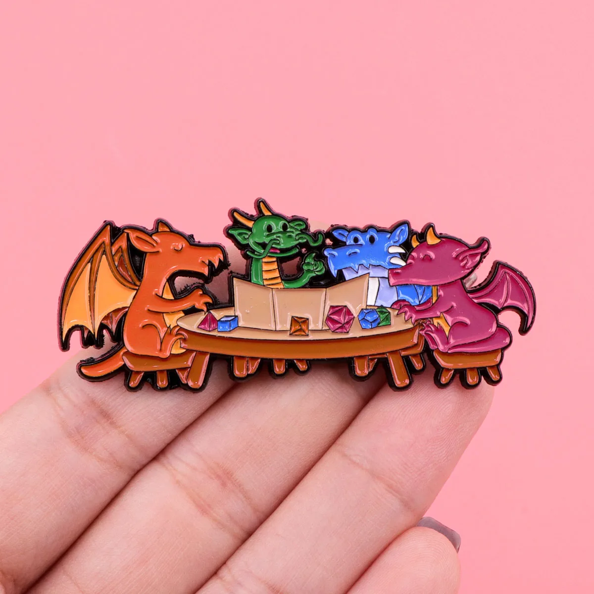 Alfileres esmaltados de dragones, broches de juego personalizados, insignias de solapa, joyería de animales divertida, regalo para niños y amigos - imagen 4