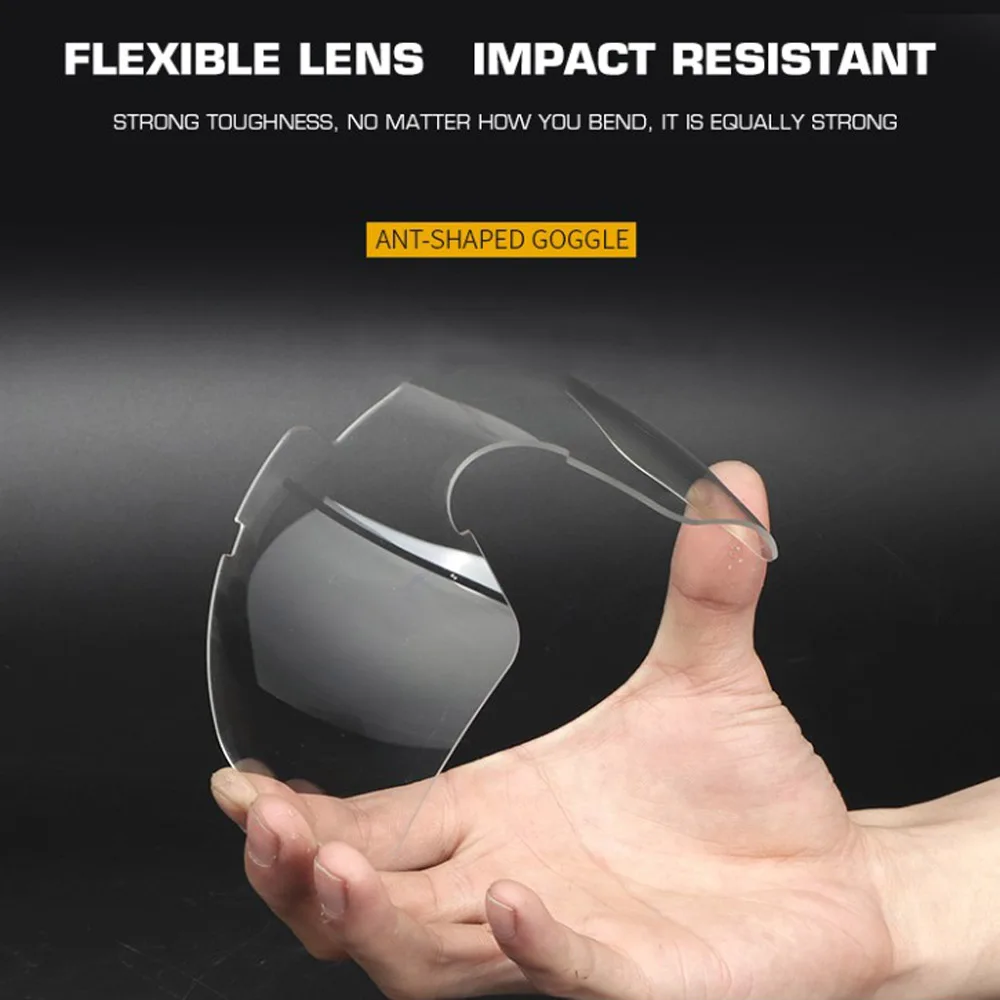 Gafas tácticas en forma de hormiga, gafas para motocicleta, senderismo, esquí, a prueba de viento, a prueba de polvo, tiro de Paintball, gafas para casco rápido - imagen 3