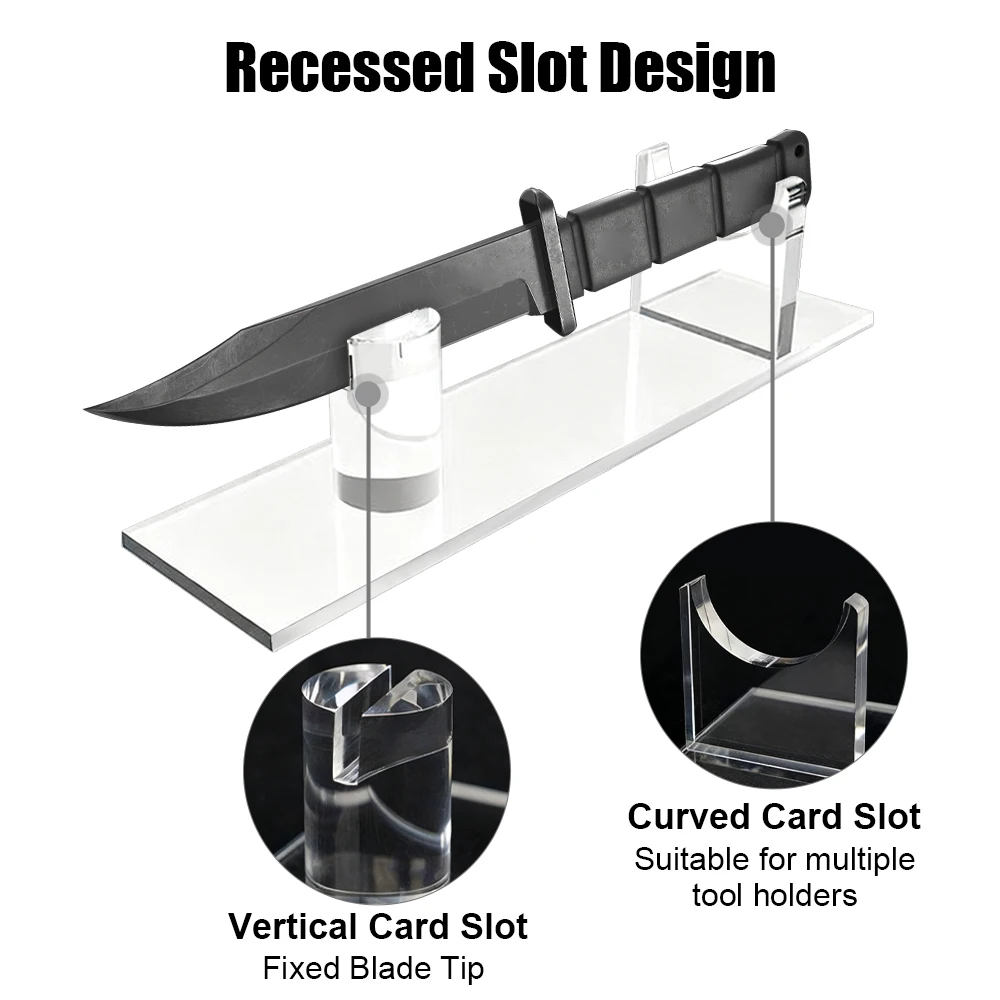Estante de exhibición de cuchillos acrílico, soporte para cuchillos individual, vitrina transparente, soporte de exhibición de escritorio, escaparate de colección de cuchillos tácticos - imagen 3