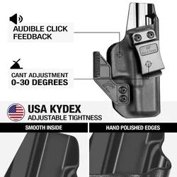 Funda IWB Kydex con claw para pistola semiautomática táctica