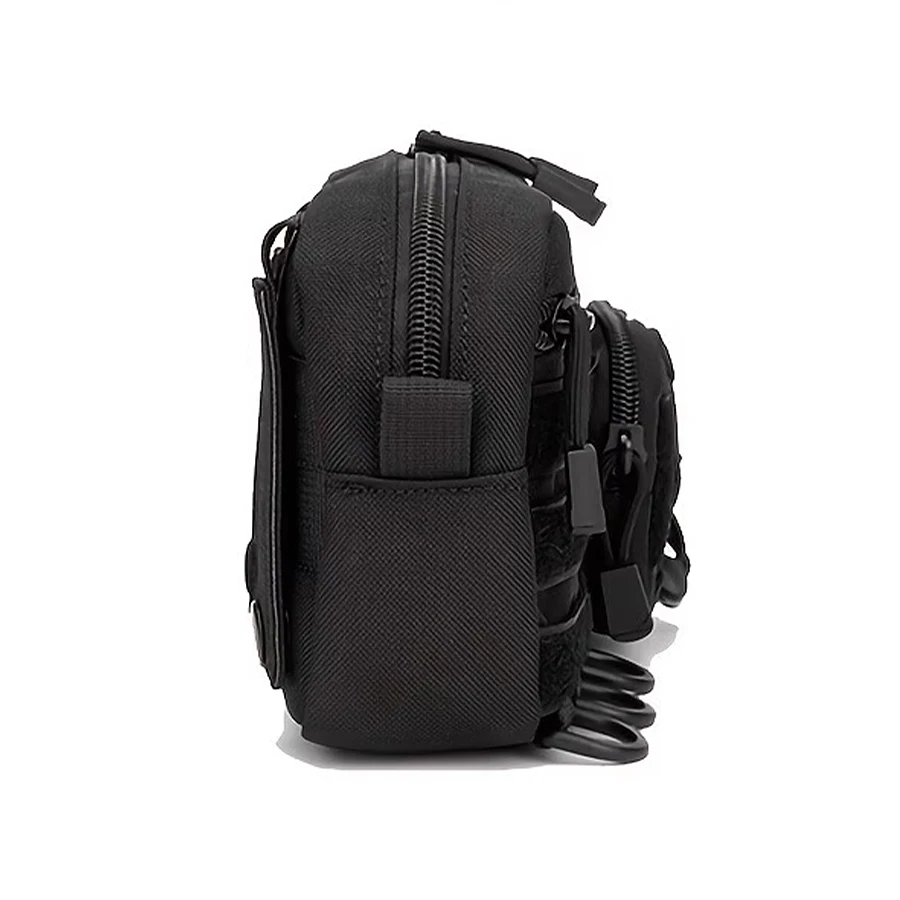 Bolsa de almacenamiento EDC tejida con sistema Molle, riñonera con múltiples capas de bolsillos, adecuada para acampar, andar en bicicleta, etc. - imagen 4
