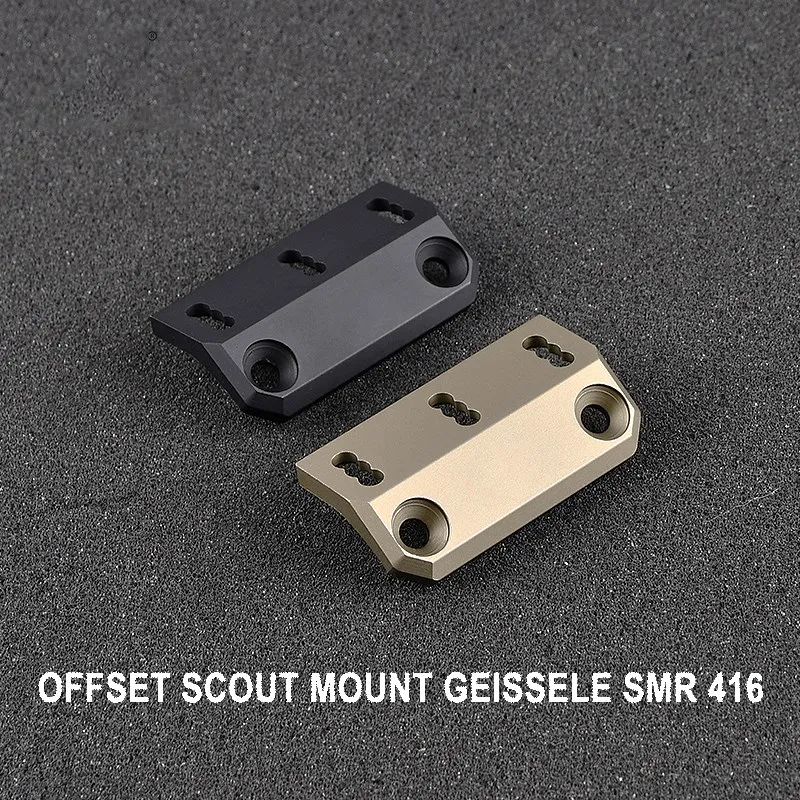 Linterna Airsoft Fit SMR Rail mini Scout Light Offset montaje lateral para Surefir M300 M600 accesorios de Base de luz de arma - imagen 4