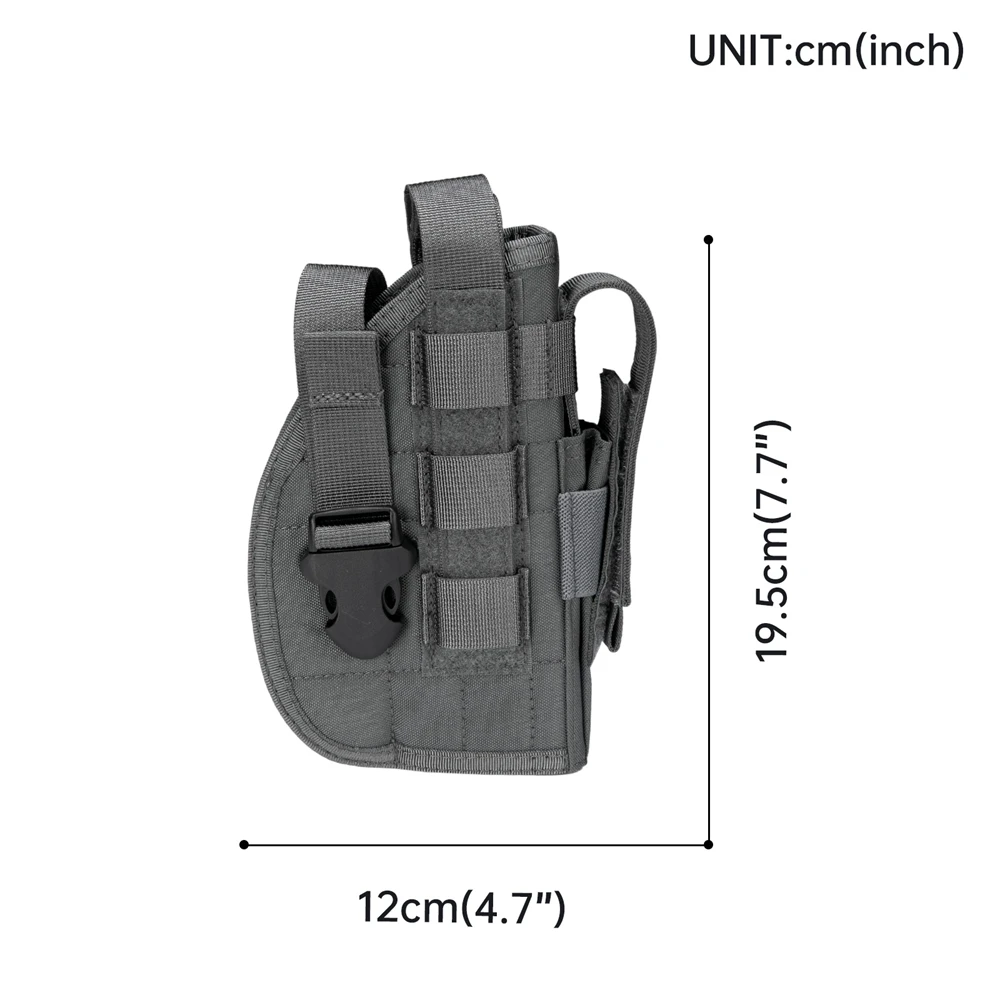Funda táctica para pistola Molle, funda para pistola de mano derecha, bolsa Magzine Glock 17/1911, accesorios de caza Airsoft - imagen 2