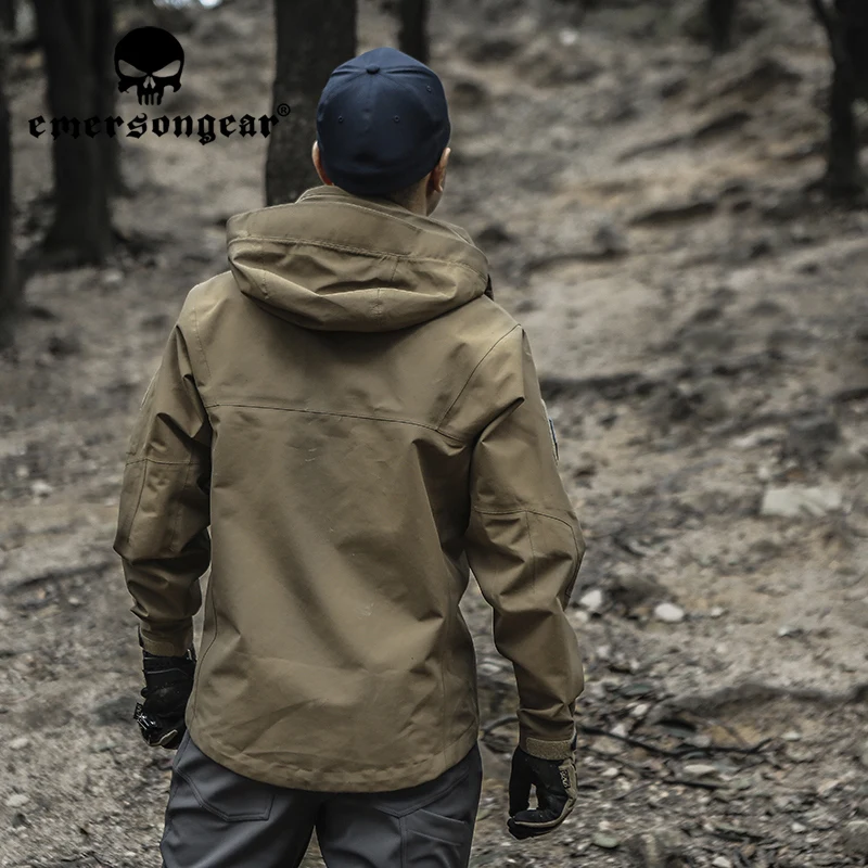 Emersongear-traje de asalto táctico con etiqueta azul, conjunto de abrigo de combate, cálido, a prueba de viento, ciclismo al aire libre, senderismo, EMB9581 - imagen 3