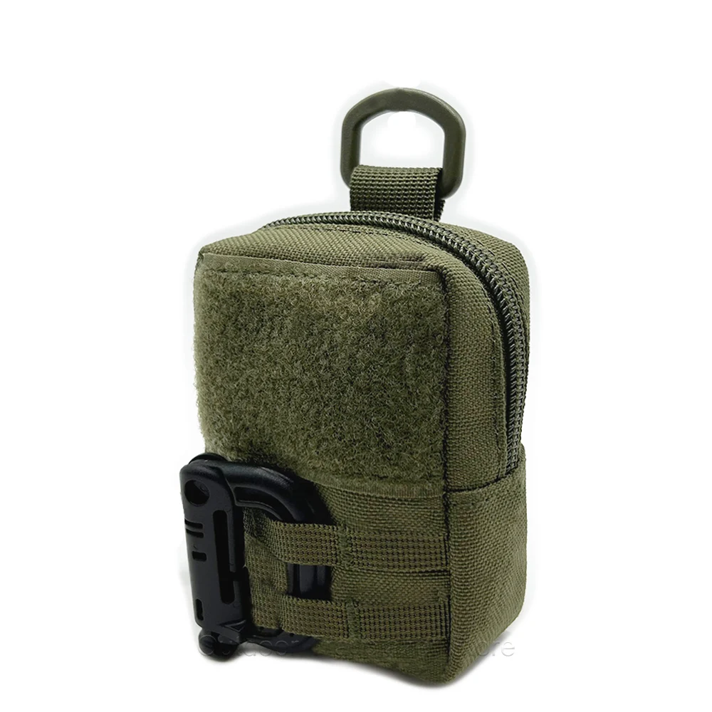 Mini bolsa táctica MOLLE, utilidad compacta, batería EDC, funda para cigarrillos, bolsas de cintura con ranura para tarjetas para caza, senderismo, correr y acampar