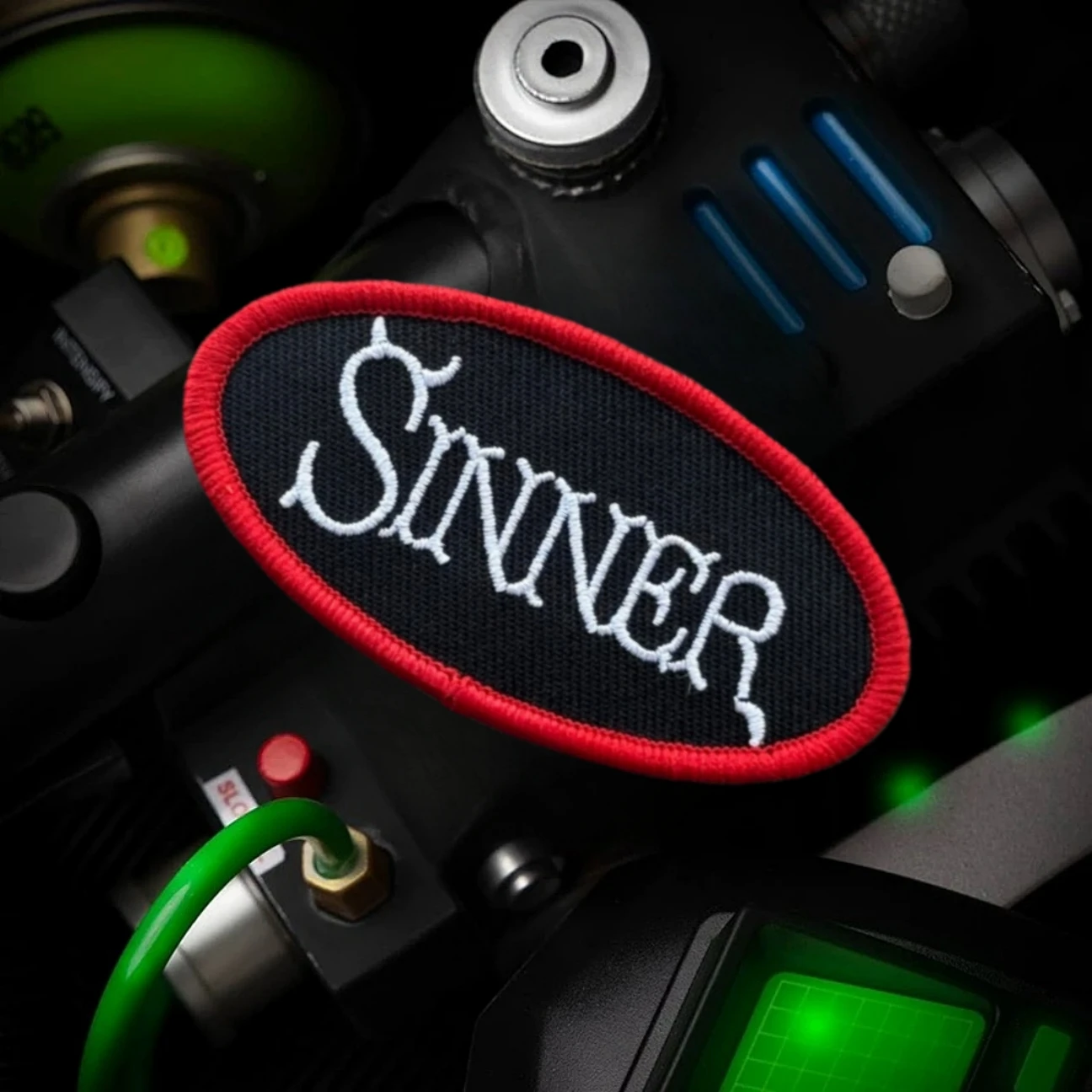 Parche SINNER de Jesús Cristo, del diablo religioso, insignia de moral táctica bordada, parches de gancho y bucle para ropa, pegatinas para mochila - imagen 5