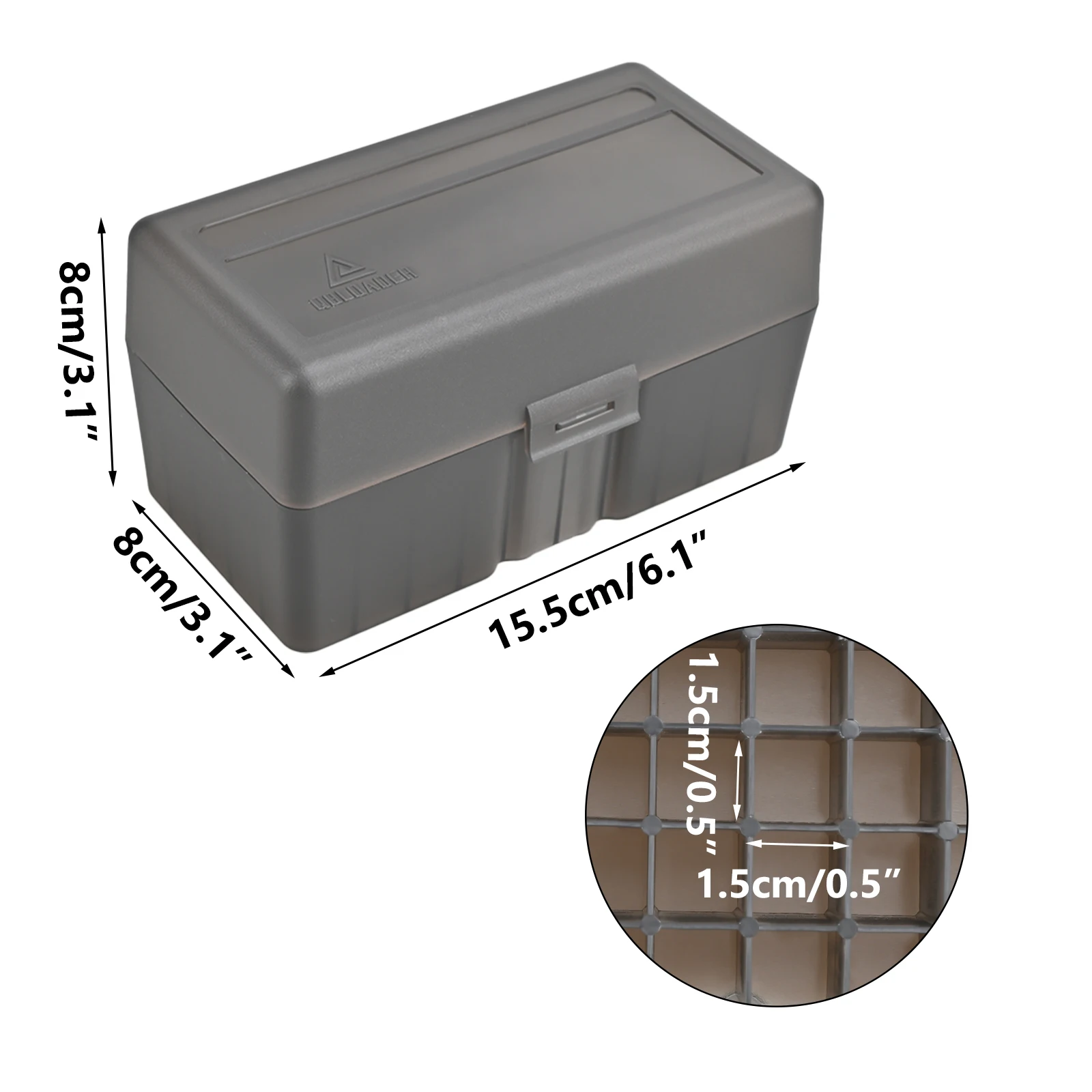 Caja de munición abatible de 50 rondas.308 7,62x51mm, estuche de almacenamiento de balas tácticas, estuche de munición, caja de transporte de cartuchos, accesorios de caza para Rifle - imagen 3