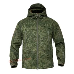 Chaqueta táctica Shark Skin Flecktarn impermeable con capucha