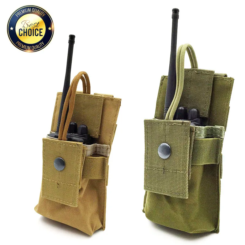 Bolsa táctica Molle para Radio walkie-talkie, bolsa de cintura, soporte de bolsillo, funda de interfono portátil, bolsa de transporte para caza y Camping - imagen 2