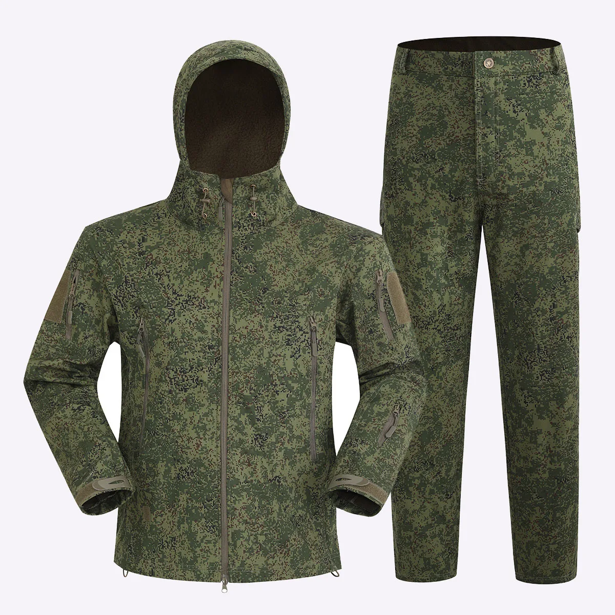 Trajes Softshell impermeables para hombre, ropa de trabajo de lana, conjunto de ropa para caza, Camping, senderismo, traje A2F05 - imagen 3