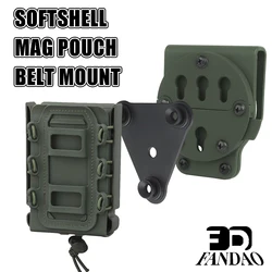 Bolsa Fast Mag Softshell 5.56 7.62, soporte para cinturón giratorio, suspensión RTI # 33 Soporte para funda de aluminio