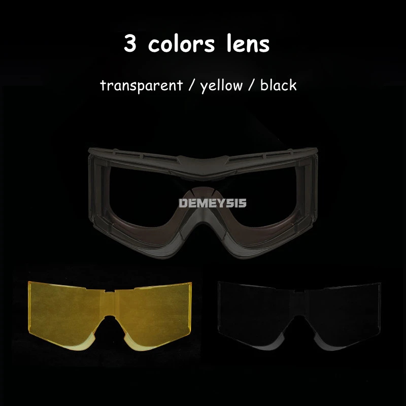 Gafas de caza al aire libre 3 lentes Airsoft CS tiro senderismo deportes gafas protectoras a prueba de polvo gafas tácticas de Paintball - imagen 5