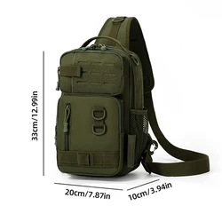 Bolsa táctica de pecho MOLLE para actividades al aire libre resistente