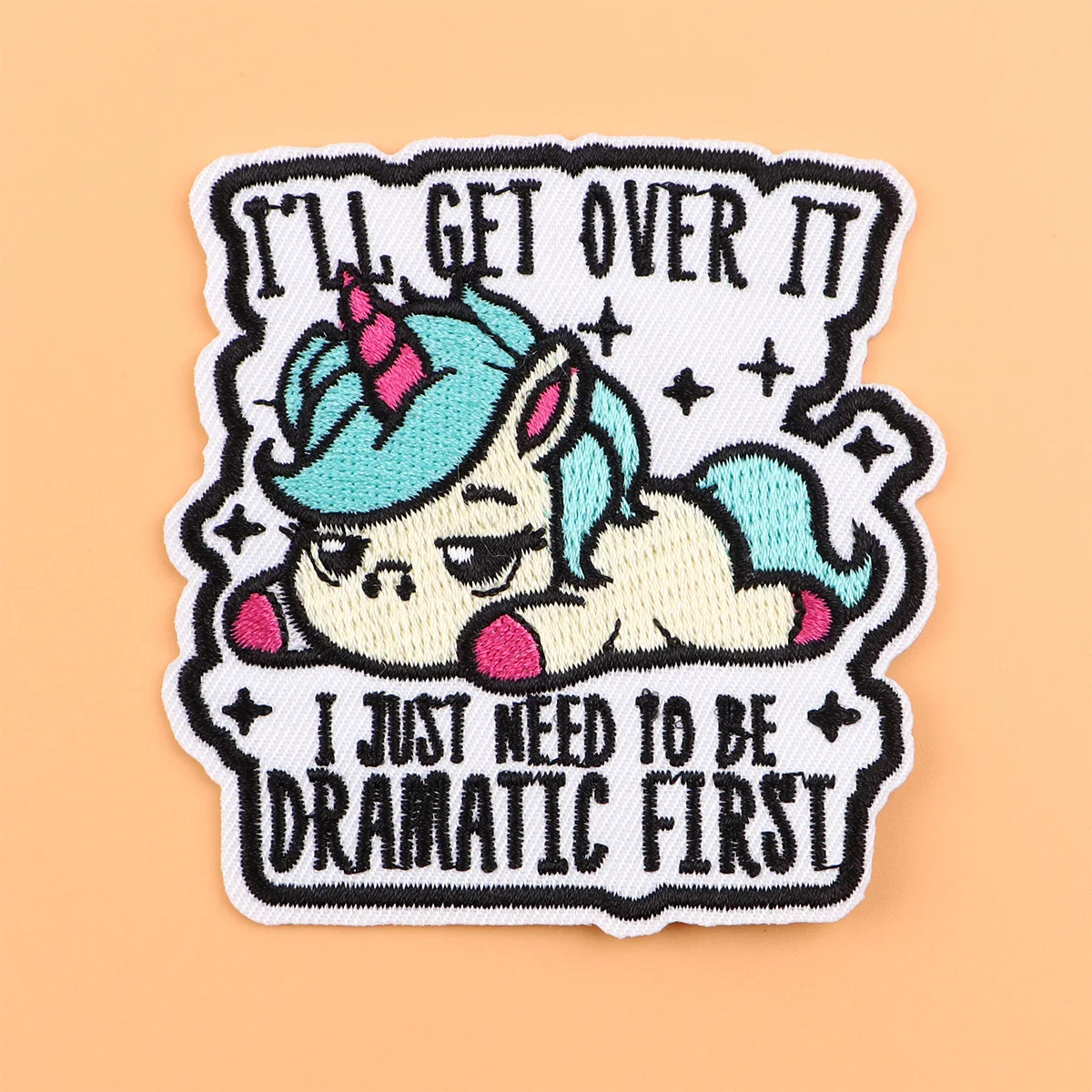 Parche para planchar bordado I'LL GET OVER IT, dibujos animados - imagen 3