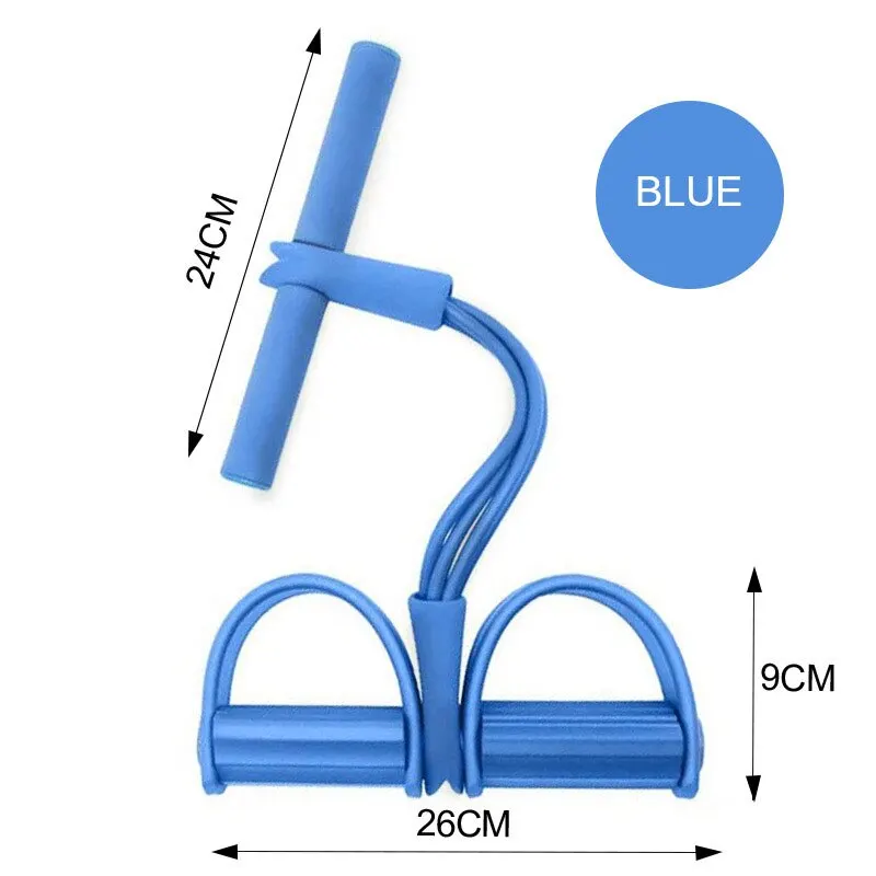 Bandas de cuerda de tensión multifunción para ejercicios físicos, cinta elástica, bandas de resistencia para el hogar, extractor de Pedal elástico de 4 tubos - imagen 2