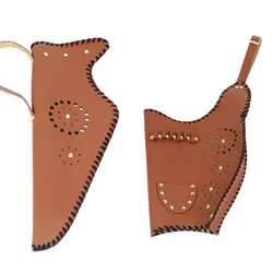 Bolsa con arco recurvo negro, estuche protector y bolso tradicional de PU, aljaba de cuero para caza, tiro con arco