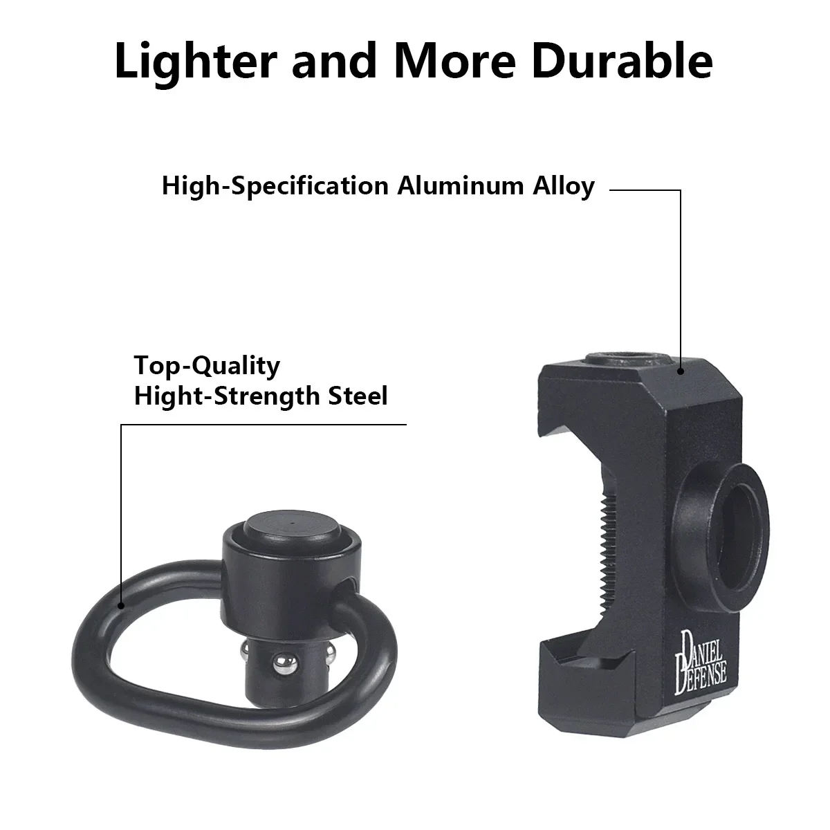 Rifle táctico CNC AR15 QD Sling accesorio montaje 20mm Picatinny Rail Sling montaje accesorios de caza - imagen 5