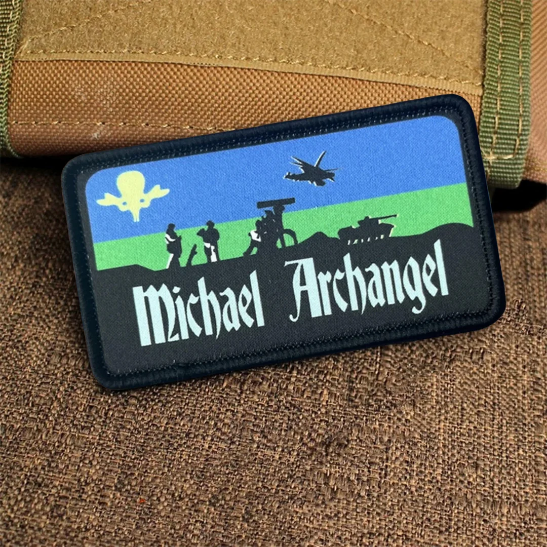Parche táctico Michael Arcángel, divertido moral, Meme, gancho, cierre adhesivo, insignia para mochila, gorra Molle, pantalones vaqueros - imagen 3