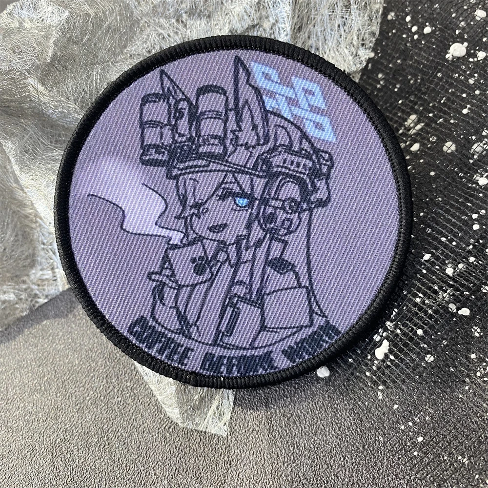 Parche táctico de Anime Misaka Mikoto, insignia de moral, parches estampados, militar de gancho y bucle pegatina de mochila, Blue Archive Tail Blade Kona - imagen 3