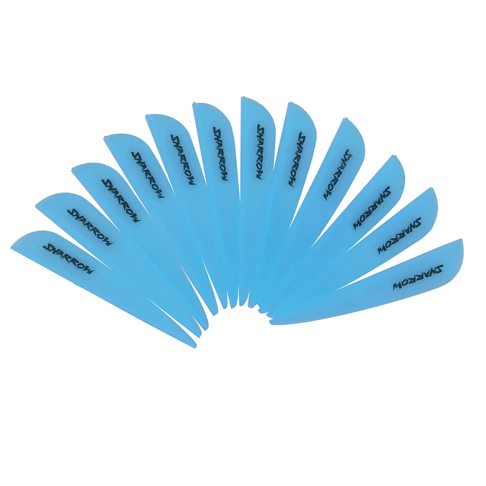 50 Uds pluma de flecha 2/3/4 pulgadas paletas de flecha de goma transparente tiro con arco Fletching arco flecha tiro caza - imagen 5