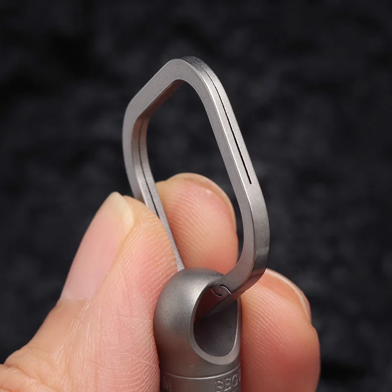 TFY-Llavero de aleación de titanio puro para coche, pulsador de apertura y cierre grandes, antipérdida - imagen 5