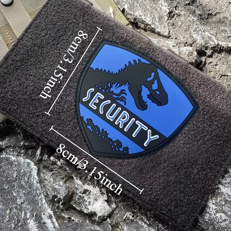 Parche táctico PVC dinosaurio Security – Insignia militar velcro - imagen 4