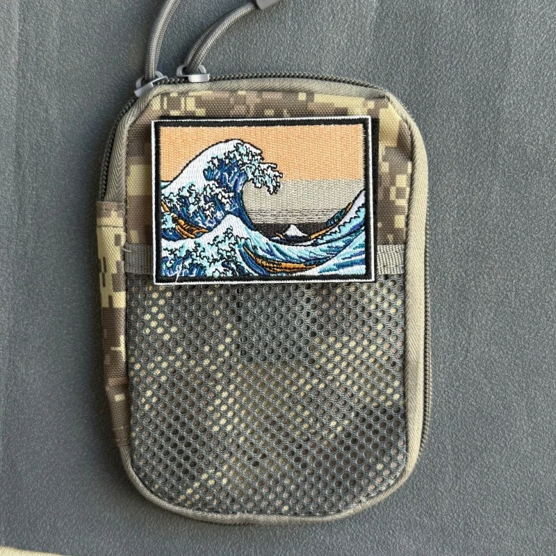 Parche táctico onda surf con velcro para mochilas y ropa