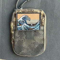 Parche táctico onda surf con velcro para mochilas y ropa