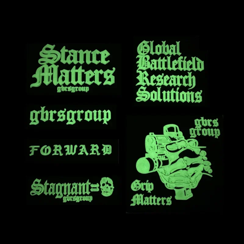 Insignia de moral de PVC con gancho y bucle, brazalete luminoso, grupo GBRS, mochila táctica, pegatina, casco, decoración de tela 3D - imagen 4