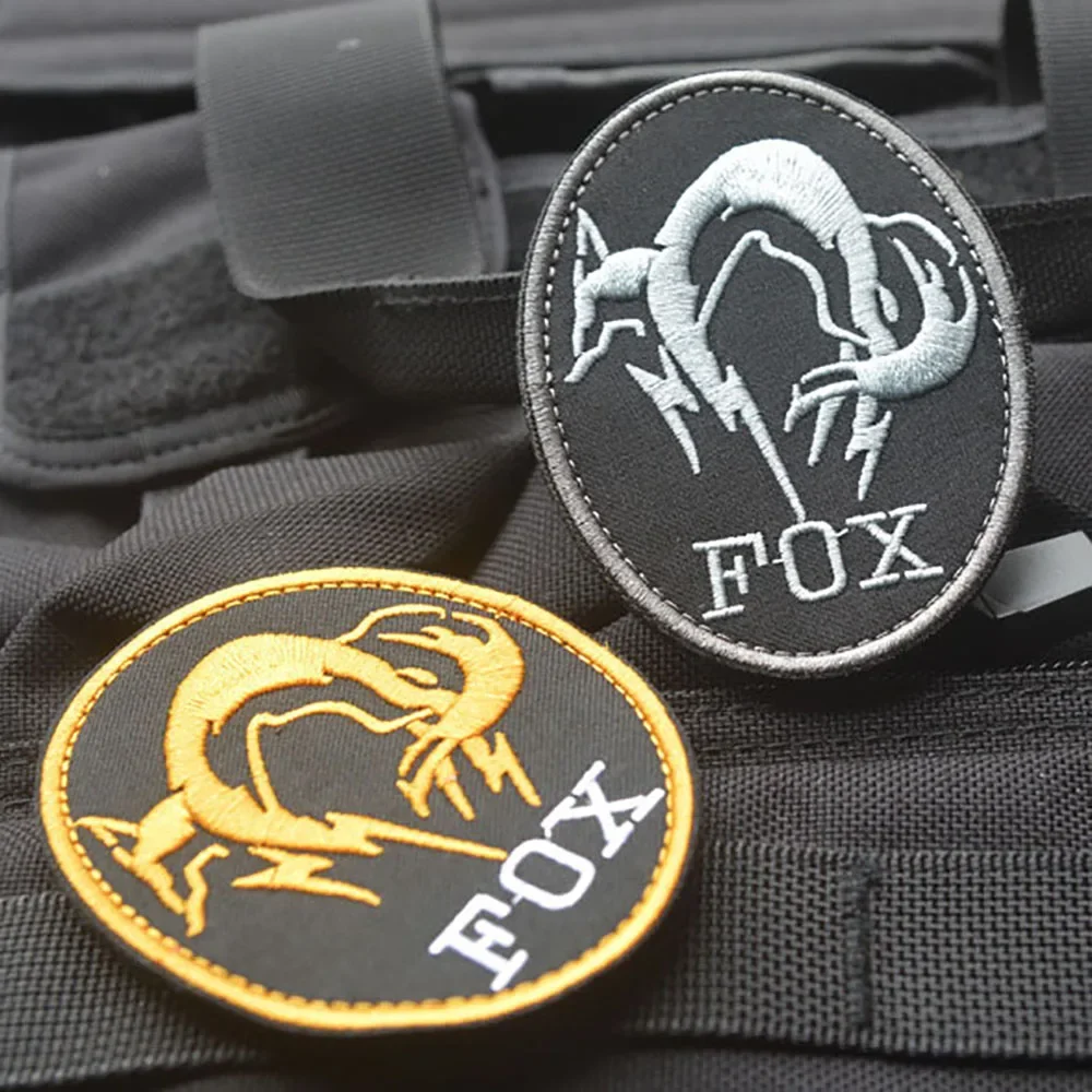 FOX Metal Gear MGS Foxhound parche militar táctico tropa moral bordado parches para ropa mochila insignia aplique - imagen 4