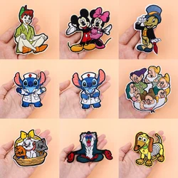 Parche para planchar con forma de gato de dibujos animados, parche para ropa, parche bordado médico, accesorios de ropa, pegatinas de costura