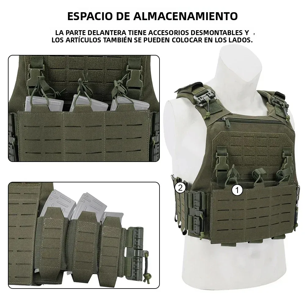 Chaleco táctico VCU portador de placa ligero con bolsa de revistas - imagen 3