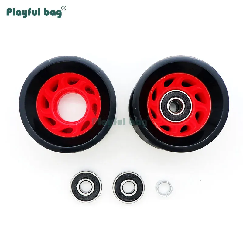 Patines dobles de carreras, ruedas de línea 95A, 58x39MM, piezas de rueda de zapatos de patinaje, rodamientos 608RS AMB151 - imagen 3