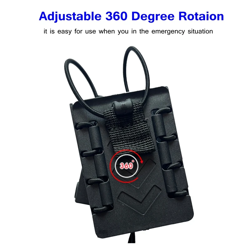 Molle-bolsa para walkie-talkie, cinturón de cintura, soporte para Radio, rotación de 360 grados, funda para interfono, bolsa para revistas, bolsa de caza - imagen 4