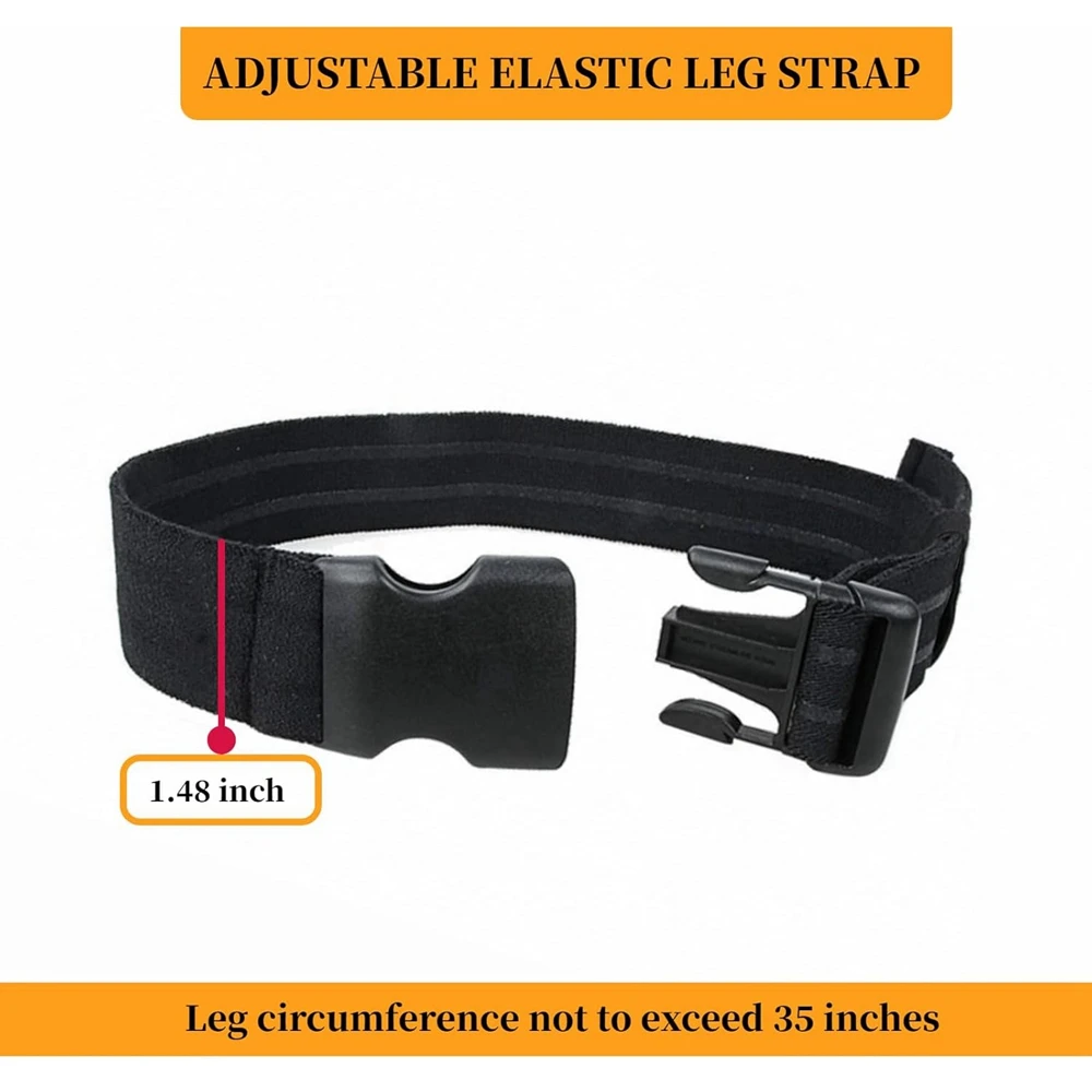 Correa elástica táctica para pierna, cinturón para muslo, funda para pistola para caza y exteriores, soporte para pierna EDC con hebilla de liberación, 2 uds. - imagen 5