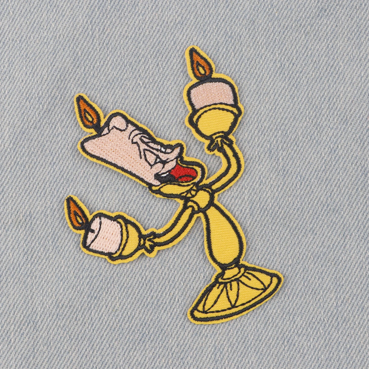 Parche bordado de velas de cuentos de hadas, parches termoadhesivos de dibujos animados para planchar para ropa, insignias para coser DIY - imagen 2