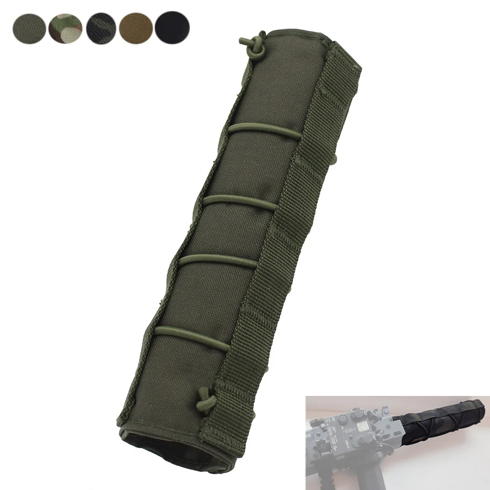 Silenciador táctico de camuflaje para Airsoft, cubierta de calor, cubierta protectora de silenciador para accesorios de caza, 7 pulgadas - imagen 2