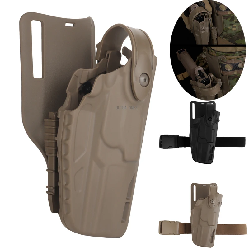 Fundas tácticas para pistola MK-17 P320, pierna caída de liberación rápida, mano derecha, pistola de tiro, transporte CS Hunting M17, fundas para muslo