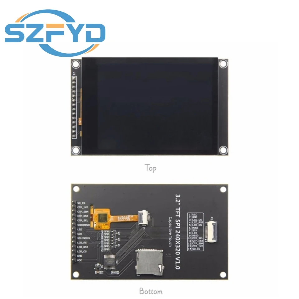 Pantalla de visualización del módulo LCD TFT serie SPI de 3,2 pulgadas 320 × 240 con controlador de panel táctil IC ILI9341V - imagen 5