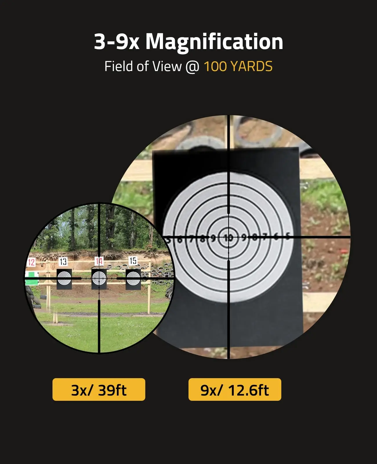 MIDTEN JackalHowl F02 3-9x40 AO Rifle Scope BDC Retícula Tubo de 1 pulgada SFP con Parallax 20 mm Segundo plano focal - imagen 4