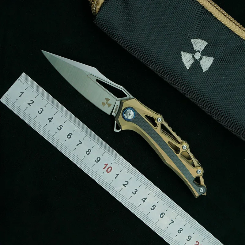 Navaja plegable LEMIFSHE JK9393Ti acero M390 titanio EDC - imagen 5