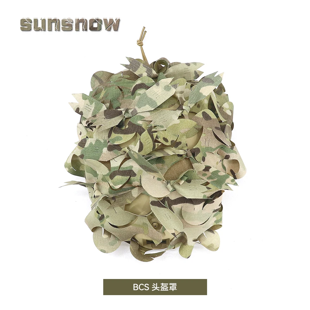 ARS&BCS MC Fabrics Tactical Camouflage High Cut Helmet Cover Hidden Hat For helmet - imagen 5