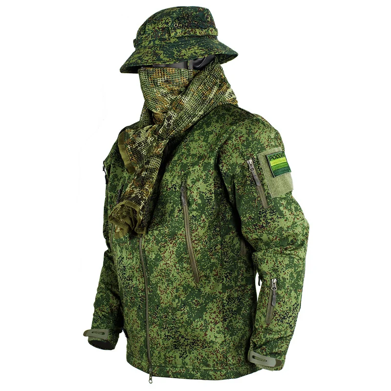 Uniforme táctico de camuflaje para exteriores, traje de invierno, ropa de trabajo, forro polar cálido a prueba de viento - imagen 2