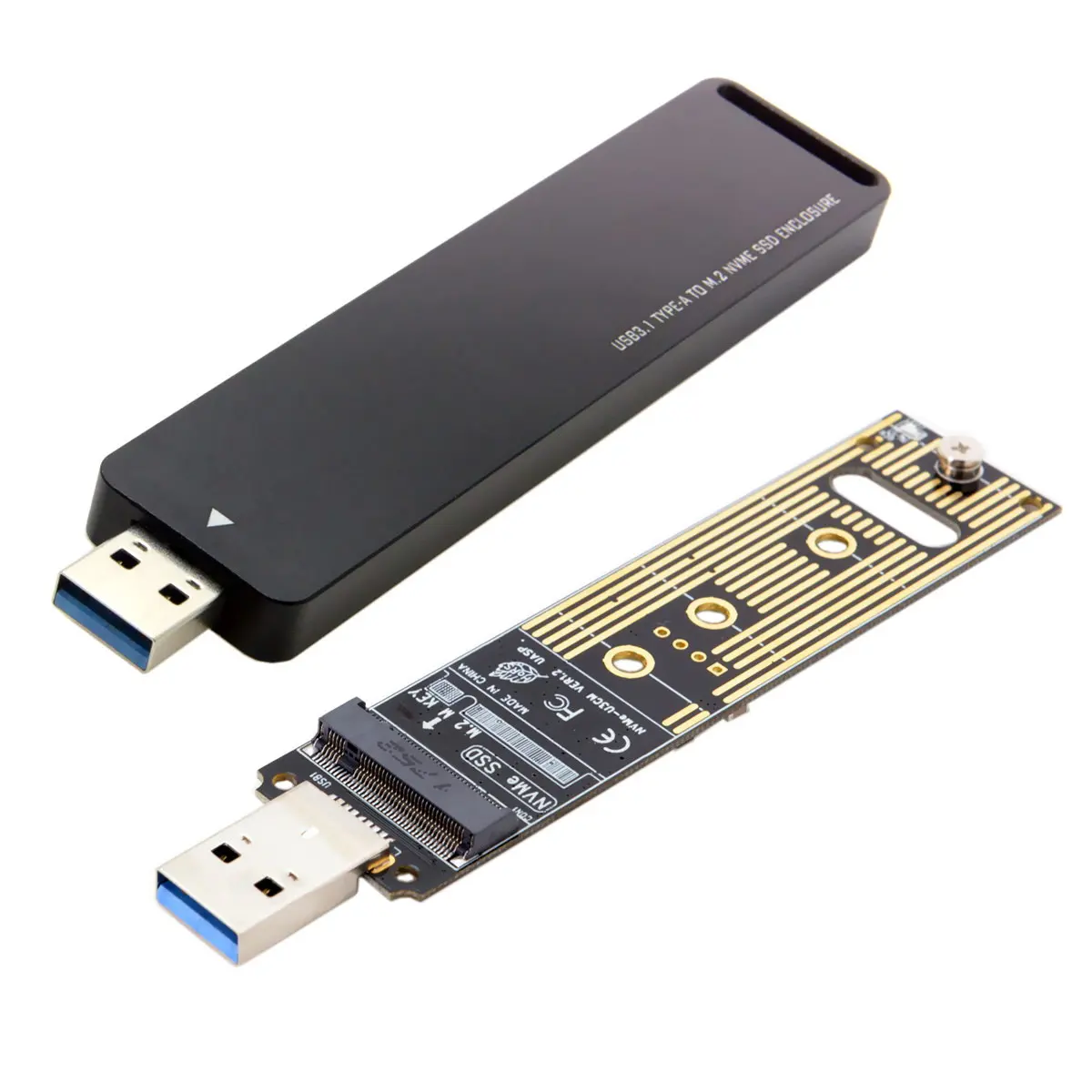 CY USB 3,0 a NVME m-key M.2 NGFF SSD adaptador de transportador PCBA externo con caja de disco Flash - imagen 2