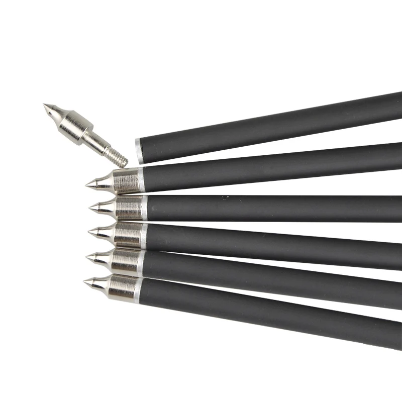 Flecha de Ballesta de 16 pulgadas, Perno de tiro con arco, flechas de carbono, puntas de caza, paletas de 4 pulgadas, accesorios de tiro de caza, 6/12 Uds. - imagen 3