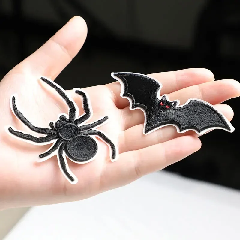 Parches bordados de animales, insignia de moral de murciélago, escorpión de araña, parche personalizado para agujeros de coche, Parche de ropa autoadhesivo - imagen 5