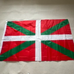 Bandera YIXIN 90x150 CM Euskal Herria Bandera Basca Decoración Bandera Basque doble cara impresa poliéster colgante España Ikurrin español