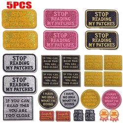 Parche termoadhesivo glitter con letras y eslóganes de dibujos animados
